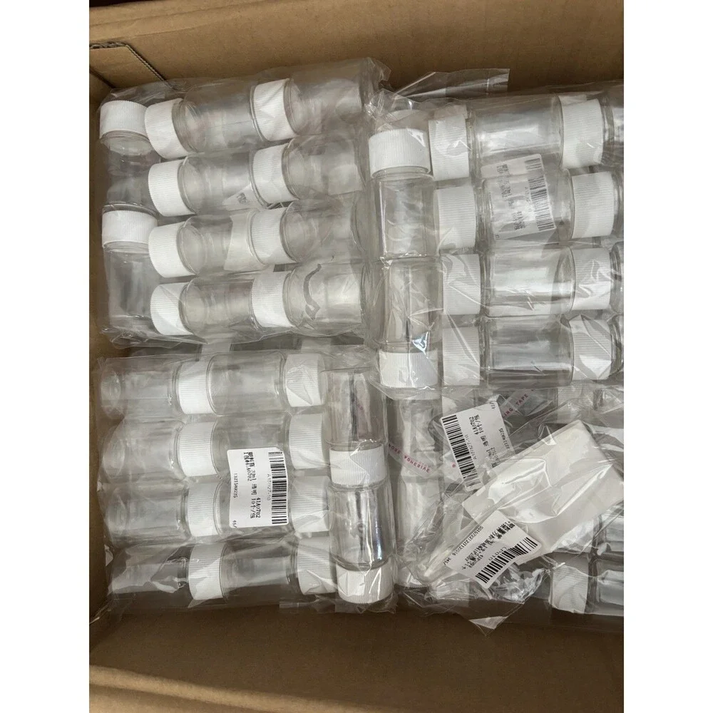 200Pcs 30mL Small Plastic Vials Bottles Clear Containers With Screw Cap